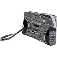 Boombox Wristlet Pouch Bag (small) by Sarkoni