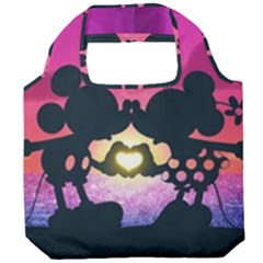 Mickey And Minnie, Mouse, Disney, Cartoon, Love Foldable Grocery Recycle Bag by nateshop