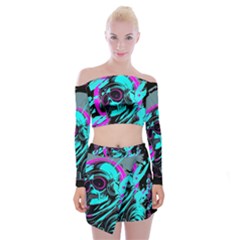 Aesthetic Art  Off Shoulder Top With Mini Skirt Set by Internationalstore