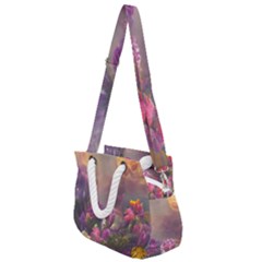 Floral Blossoms  Rope Handles Shoulder Strap Bag by Internationalstore