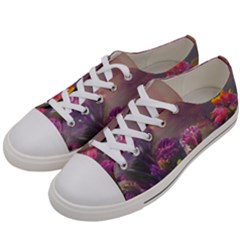Floral Blossoms  Men s Low Top Canvas Sneakers by Internationalstore