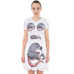 Opossum T-shirtwhite Look Calm Opossum 03 T-shirt Adorable In Chiffon Dress by EnriqueJohnson