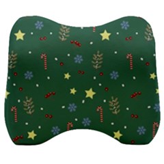 Twigs Christmas Party Pattern Velour Head Support Cushion by uniart180623