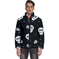 Skull Pattern Men s Puffer Bubble Jacket Coat by Ket1n9