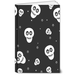 Skull Pattern 8  X 10  Softcover Notebook by Ket1n9