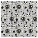 Skull-pattern- Wooden Puzzle Square View1