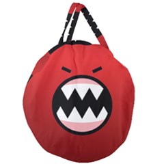 Funny Angry Giant Round Zipper Tote by Ket1n9