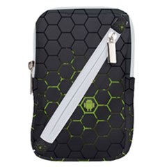 Green Android Honeycomb Gree Belt Pouch Bag (small) by Ket1n9