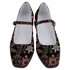 Flower Art Pattern Women s Mary Jane Shoes by Ket1n9