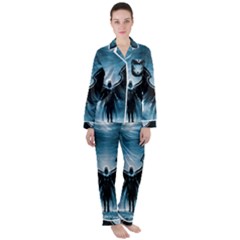 Rising Angel Fantasy Women s Long Sleeve Satin Pajamas Set	 by Ket1n9