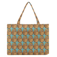 Owl Bird Cartoon Zipper Medium Tote Bag by Grandong