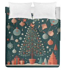 Tree Christmas Duvet Cover Double Side (queen Size) by Vaneshop