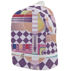 Abstract Shapes Colors Gradient Zip Bottom Backpack by Vaneshop