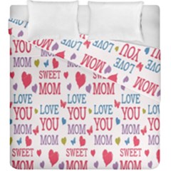 Love Mom Happy Mothers Day I Love Mom Graphic Duvet Cover Double Side (king Size) by Vaneshop