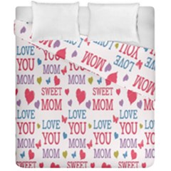Love Mom Happy Mothers Day I Love Mom Graphic Duvet Cover Double Side (california King Size) by Vaneshop