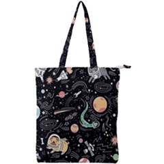 Animals Galaxy Space Double Zip Up Tote Bag by Pakjumat