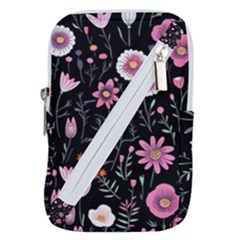 Flowers Pattern Belt Pouch Bag (small) by Ravend