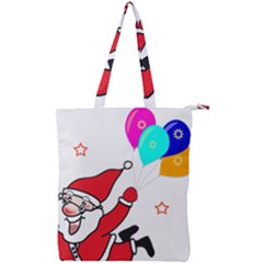 Nicholas Santa Claus Balloons Stars Double Zip Up Tote Bag by Ndabl3x