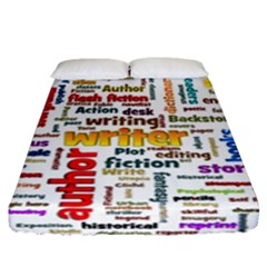 Writing Author Motivation Words Fitted Sheet (queen Size) by Sarkoni