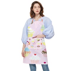 Cupcakes Wallpaper Paper Background Pocket Apron by Apen