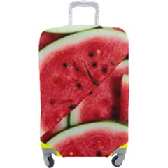 Watermelon Fruit Green Red Luggage Cover (large) by Bedest