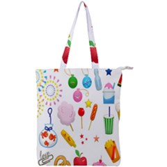 Summer Fair Food Goldfish Double Zip Up Tote Bag by Ravend