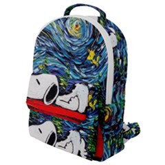 Dog House Vincent Van Gogh s Starry Night Parody Flap Pocket Backpack (small) by Modalart