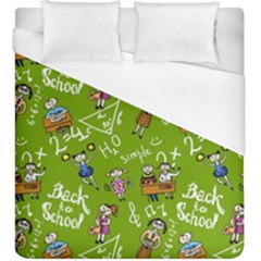 Seamless Pattern With Kids Duvet Cover (king Size) by Bedest