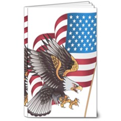 American Eagle Clip Art 8  X 10  Softcover Notebook by Maspions