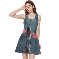 Astronaut Moon Space Nasa Planet Inside Out Racerback Dress by Maspions