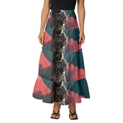 Astronaut Moon Space Nasa Planet Tiered Ruffle Maxi Skirt by Maspions