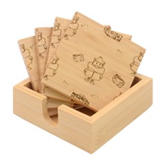 Little Cow Christmas  Bamboo Coaster Set by ConteMonfrey