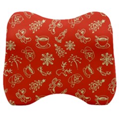 Green Christmas Breakfast   Velour Head Support Cushion by ConteMonfrey