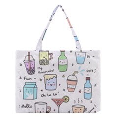 Drinks Cocktails Doodles Coffee Medium Tote Bag by Apen
