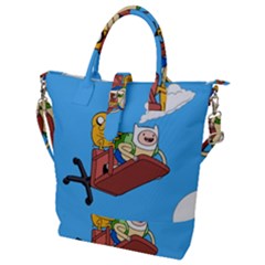 Cartoon Adventure Time Jake And Finn Buckle Top Tote Bag by Sarkoni