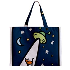 Ufo Alien Unidentified Flying Object Zipper Mini Tote Bag by Sarkoni