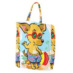 Beach Chihuahua Dog Pet Animal Giant Grocery Tote by Sarkoni