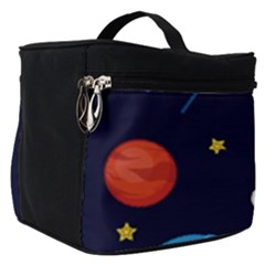 Boy Spaceman Space Rocket Ufo Planets Stars Make Up Travel Bag (small) by Ndabl3x