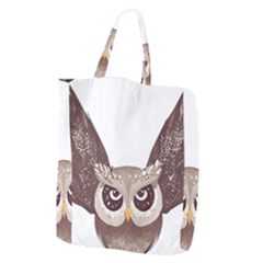 Owl Bird Feathers Giant Grocery Tote by Sarkoni