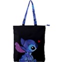 Stitch Love Cartoon Cute Space Double Zip Up Tote Bag View1