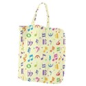 Seamless Pattern Musical Note Doodle Symbol Giant Grocery Tote View2