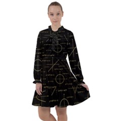 Abstract Math Pattern All Frills Chiffon Dress by Hannah976