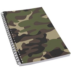 Texture Military Camouflage Repeats Seamless Army Green Hunting 5 5  X 8 5  Notebook by Ravend