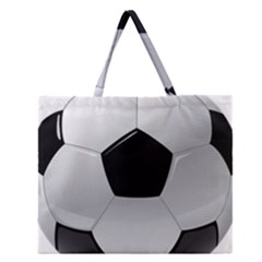 Soccer Ball Zipper Large Tote Bag by Ket1n9