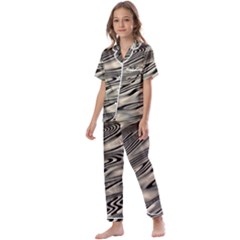 Alien Planet Surface Kids  Satin Short Sleeve Pajamas Set by Ket1n9