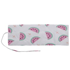 Seamless Background With Watermelon Slices Roll Up Canvas Pencil Holder (m) by Ket1n9