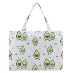 Cute Seamless Pattern With Avocado Lovers Zipper Medium Tote Bag by Ket1n9