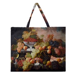 Abundance Of Fruit Severin Roesen Zipper Large Tote Bag by Hannah976