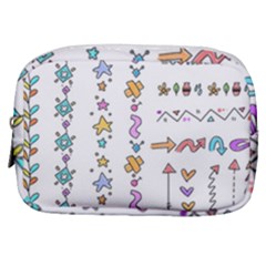 Doodles Border Letter Ornament Make Up Pouch (small) by Bedest