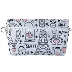 Big Collection With Hand Drawn Objects Valentines Day Handbag Organizer by Bedest